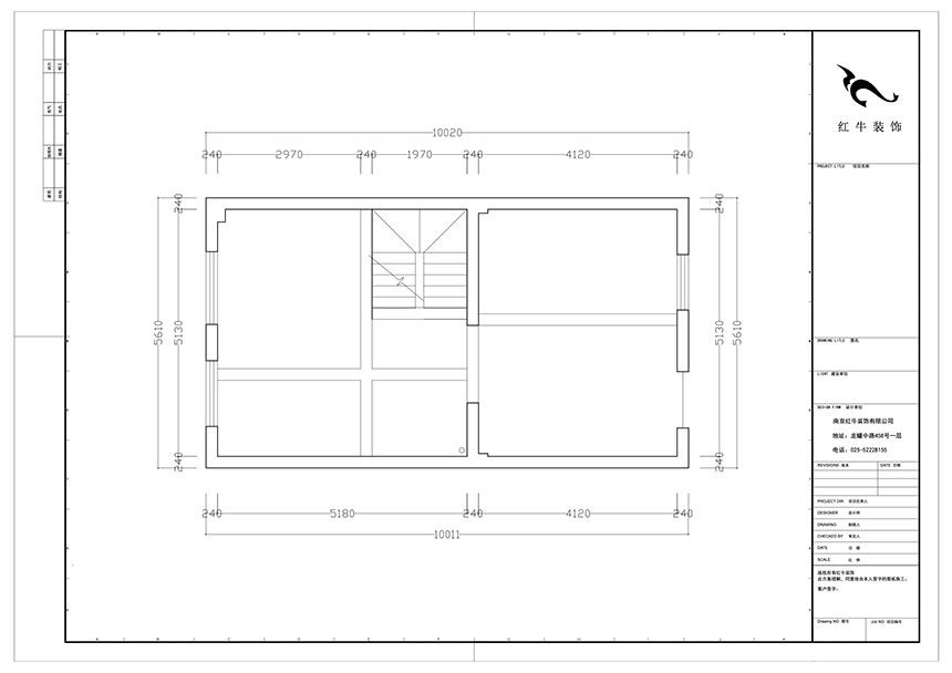 陆利民_香地美舍602-156㎡-新中式风格_5室2厅3卫（新房装修）_定制家￥208000_全包25万00_01一层原始结构图